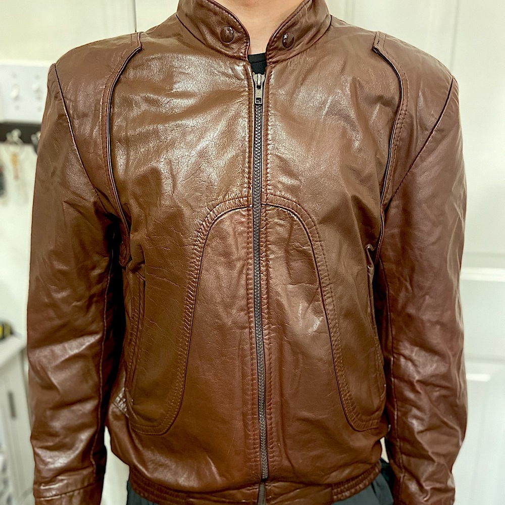 THE LEATHER RANCH GENUINE LEATHER 70s JACKET